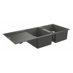 Мойка GROHE K500 с 2 чашами, 1160 x 500 мм, серый гранит 