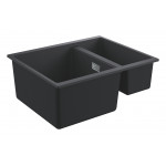 Мойка GROHE K500 с 1,5 чашей, 555 x 460 мм, черный гранит 