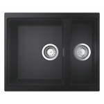 Мойка GROHE K500 с 1,5 чашей, 555 x 460 мм, черный гранит 