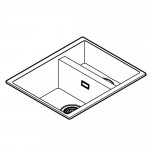 Мойка GROHE K500 с 1,5 чашей, 555 x 460 мм, черный гранит 