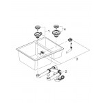 Мойка GROHE K500 с 1,5 чашей, 555 x 460 мм, черный гранит 