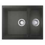 Мойка GROHE K500 с 1,5 чашей, 555 x 460 мм, серый гранит 
