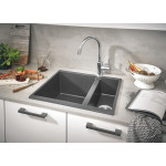 Мойка GROHE K500 с 1,5 чашей, 555 x 460 мм, серый гранит 