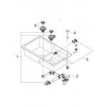 Мойка GROHE K500 с 2 чашами, 860 x 500 мм, серый гранит 