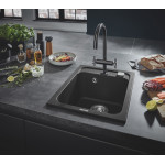 Мойка GROHE K700 с одной чашей, 400 x 500 мм, черный гранит 