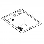 Мойка GROHE K700 с одной чашей, 400 x 500 мм, черный гранит 