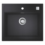 Мойка GROHE K700 с одной чашей, 560 x 510 мм, черный гранит 