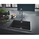 Мойка GROHE K700U с одной чашей, 457 x 406 мм, черный гранит 