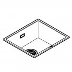 Мойка GROHE K700U с одной чашей, 457 x 406 мм, черный гранит 
