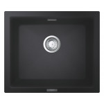 Мойка GROHE K700U с одной чашей, 533 x 457 мм, черный гранит 