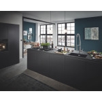 Мойка GROHE K700U с одной чашей, 610 x 460 мм, черный гранит 