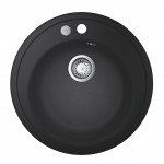 Мойка GROHE K200 с одной чашей, диаметр 510 мм, черный гранит 