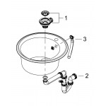 Мойка GROHE K200 с одной чашей, диаметр 510 мм, серый гранит 