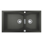 Мойка GROHE K700 с 2 чашами, 900 x 500 мм, серый гранит 