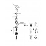 Смеситель для кухонной мойки GROHE BauEco, хром 