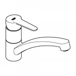 Смеситель для кухонной мойки GROHE BauEco, хром 