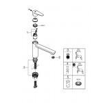 Смеситель для кухонной мойки GROHE BauEdge, хром 