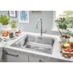 Мойка GROHE K200 60-S, 533 x 458 мм, оборачиваемая с одной чашей, нержавеющая сталь 