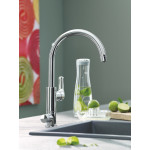Смеситель для кухонной мойки GROHE Blue Pure Eurosmart, с функцией фильтрации, без фильтра в комплекте, хром 
