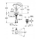 Смеситель для раковины GROHE Atrio, холодный рассвет глянец 