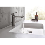 Смеситель для раковины GROHE Lineare с донным клапаном, S-Size, темный графит матовый 