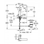Смеситель для раковины GROHE Allure с донным клапаном, хром 