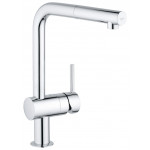 Смеситель для кухонной мойки GROHE Minta с вытяжным L-изливом, хром 