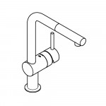Смеситель для кухонной мойки GROHE Minta с вытяжным L-изливом, хром 