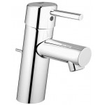 Смеситель для раковины GROHE Concetto с донным клапаном, низкий излив, хром 