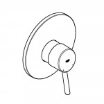 Смеситель для душа GROHE Concetto скрытого монтажа, в комплекте с монтажной частью, хром 