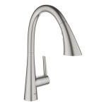 Смеситель для кухонной мойки GROHE Zedra с вытяжным душем 3jet, суперсталь 