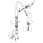Смеситель для кухонной мойки GROHE Zedra с вытяжным душем 3jet, суперсталь 