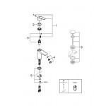 Смеситель для раковины GROHE Eurosmart, S-Size, хром 