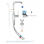 Смеситель для раковины GROHE Essence с донным клапаном, L-Size, хром 