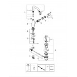 Смеситель для раковины GROHE Essence с донным клапаном, L-Size, хром 