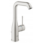 Смеситель для раковины GROHE Essence с донным клапаном, L-Size, суперсталь 