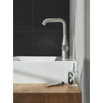 Смеситель для раковины GROHE Essence с донным клапаном, L-Size, суперсталь 