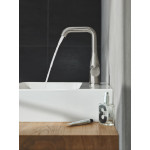 Смеситель для раковины GROHE Essence с донным клапаном, L-Size, суперсталь 