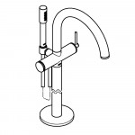 Внешняя часть смесителя для ванны GROHE Atrio напольного монтажа, хром 