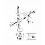 Внешняя часть смесителя для ванны GROHE Atrio напольного монтажа, хром 