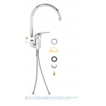 Смеситель для кухонной мойки GROHE Euroeco, хром 