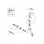 Смеситель для раковины GROHE Euroeco Special (вынос 156 мм, длина рычага 120 мм), хром 
