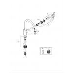 Смеситель для кухонной мойки GROHE Eurosmart Cosmopolitan, хром 