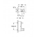 Смеситель для душа GROHE Allure, хром 