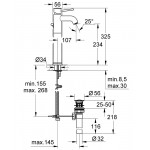 Смеситель для раковины GROHE BauClassic, XL-Size, хром 