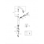 Смеситель для раковины GROHE Essence, XL-Size, холодный рассвет матовый