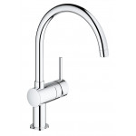 Смеситель для кухонной мойки GROHE Minta с поворотным C-изливом, хром 