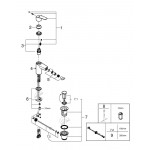 Смеситель для биде GROHE Eurosmart с донным клапаном, хром 