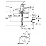 Смеситель для биде GROHE Europlus с донным клапаном, хром 