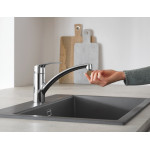 Смеситель для кухонной мойки GROHE Eurosmart с поворотным изливом, хром 